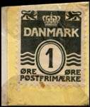 Timbre-monnaie Schulstads - Type 1 - 1 &oslash;re sur carton jaune - Danemark - revers