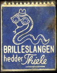 Timbre-monnaie Brilleslangen hedder Thiele - 1 øre sur fond bleu - Danemark - avers