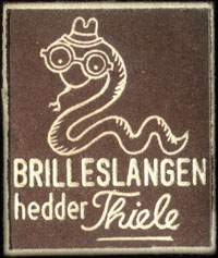 Timbre-monnaie Brilleslangen hedder Thiele - 1 øre sur fond marron - Danemark - avers