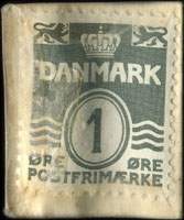 Timbre-monnaie Trikotage & Lingeri - Istedgade 126 - Vester 739 u - 1 øre sur fond blanc - Danemark - revers