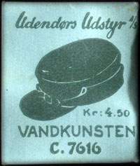 Timbre-monnaie Vandkunsten - Udendrs Udstyr Vandkunsten c.7676 - fond bleu - type 4 - Danemark