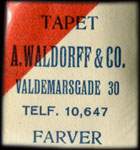 Timbre-monnaie Tapet A.Waldorff & Co - Danemark